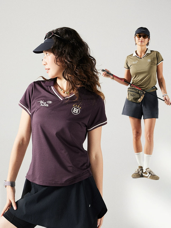 襟付き スポーツTシャツ